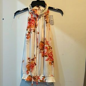 New York and Company Sleeveless Floral Top